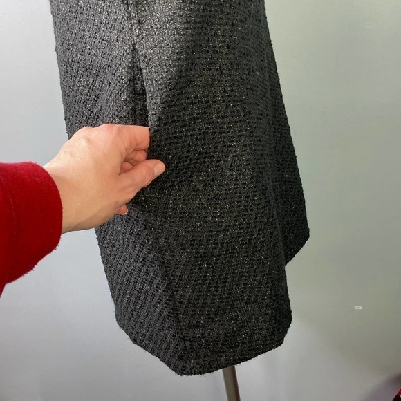 Lauren James Black Tweed Austen Dress Metallic Sparkle Lined Shift Dress Size S - Picture 5 of 16